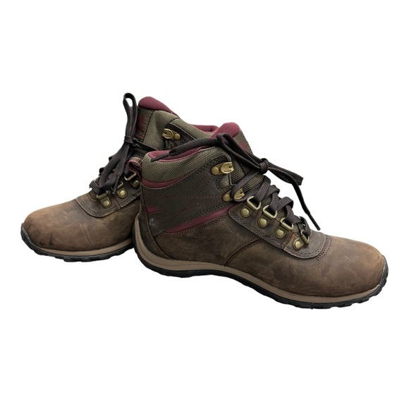 Timberland Women's Norwood Mid Brown Leather Waterproof Hiking Boots Size 6.5 - Picture 9 of 14